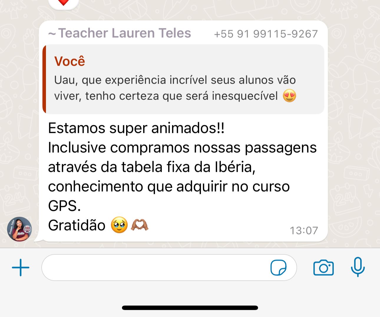 Lauren Teles conta como usou tabela fixa da Ibéria